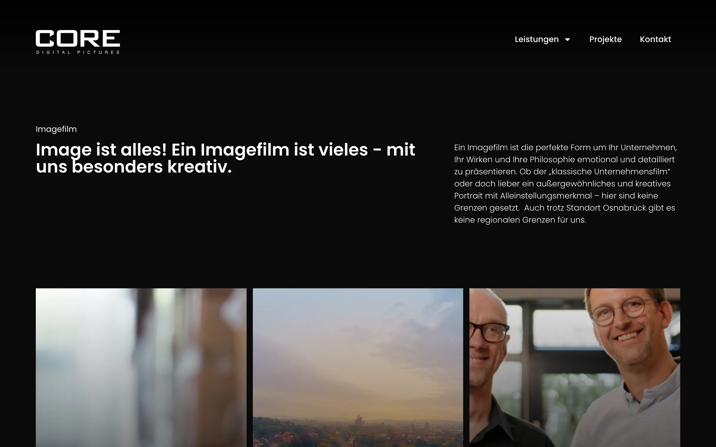 Bild vergrößern COREPICTURES Website — Unterseite 3