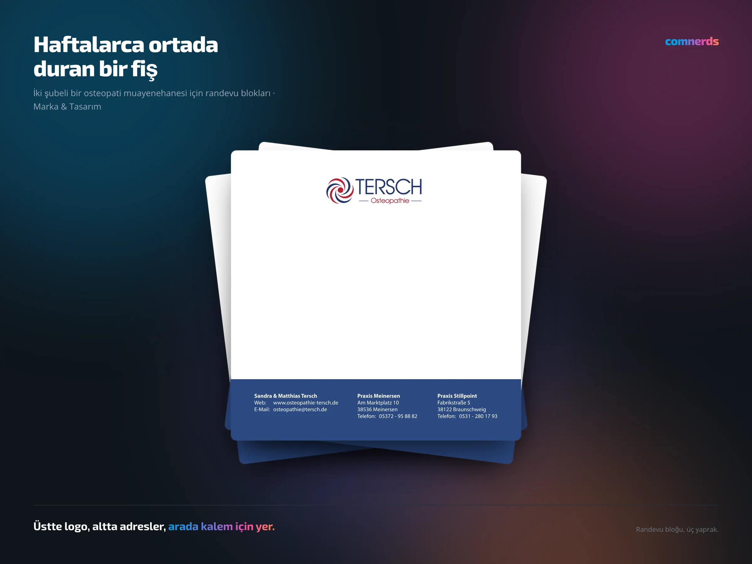 Praxis Tersch için randevu blokları — görsel 1