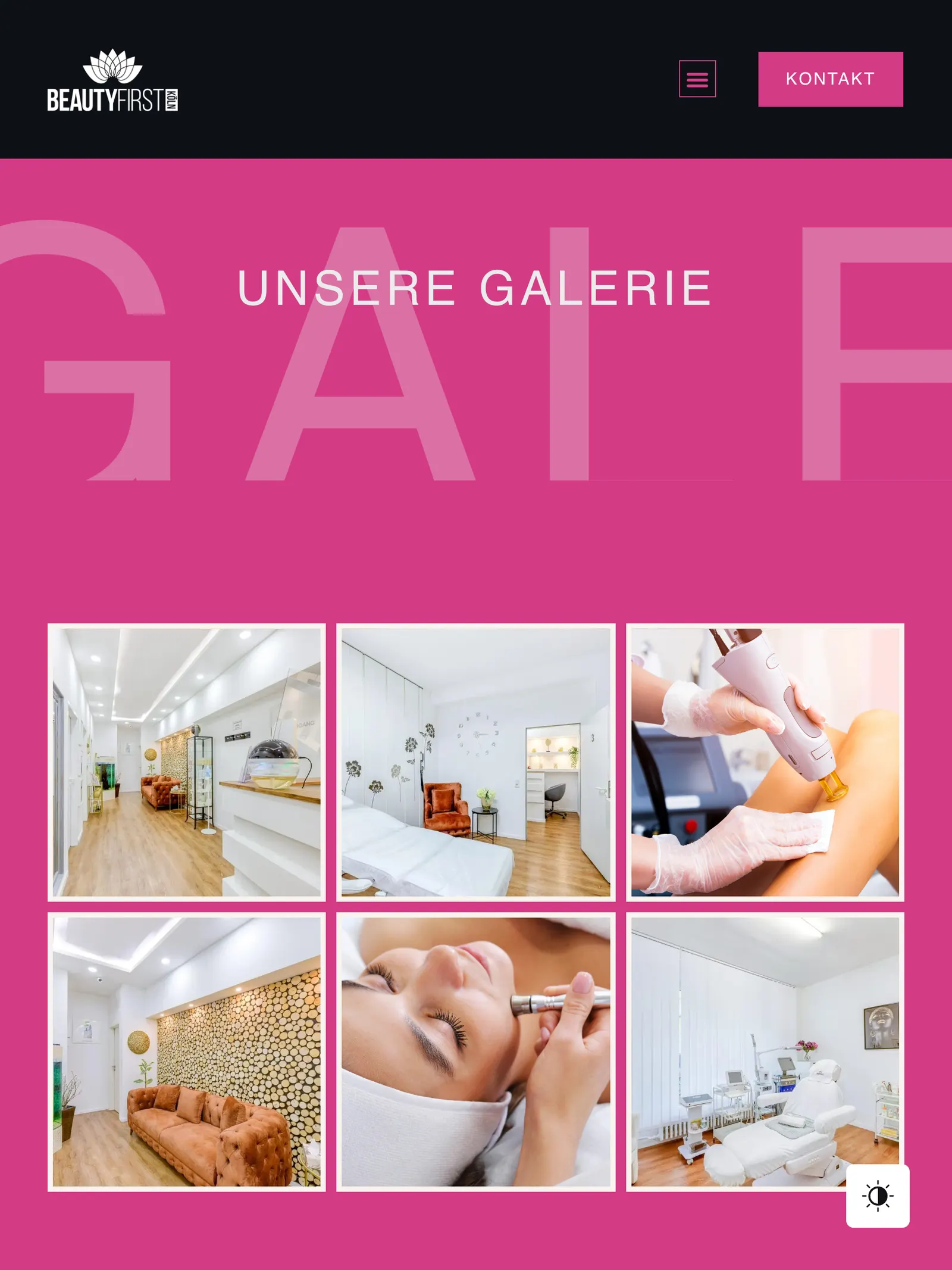 Beauty First Köln web sitesi — alt sayfa 7