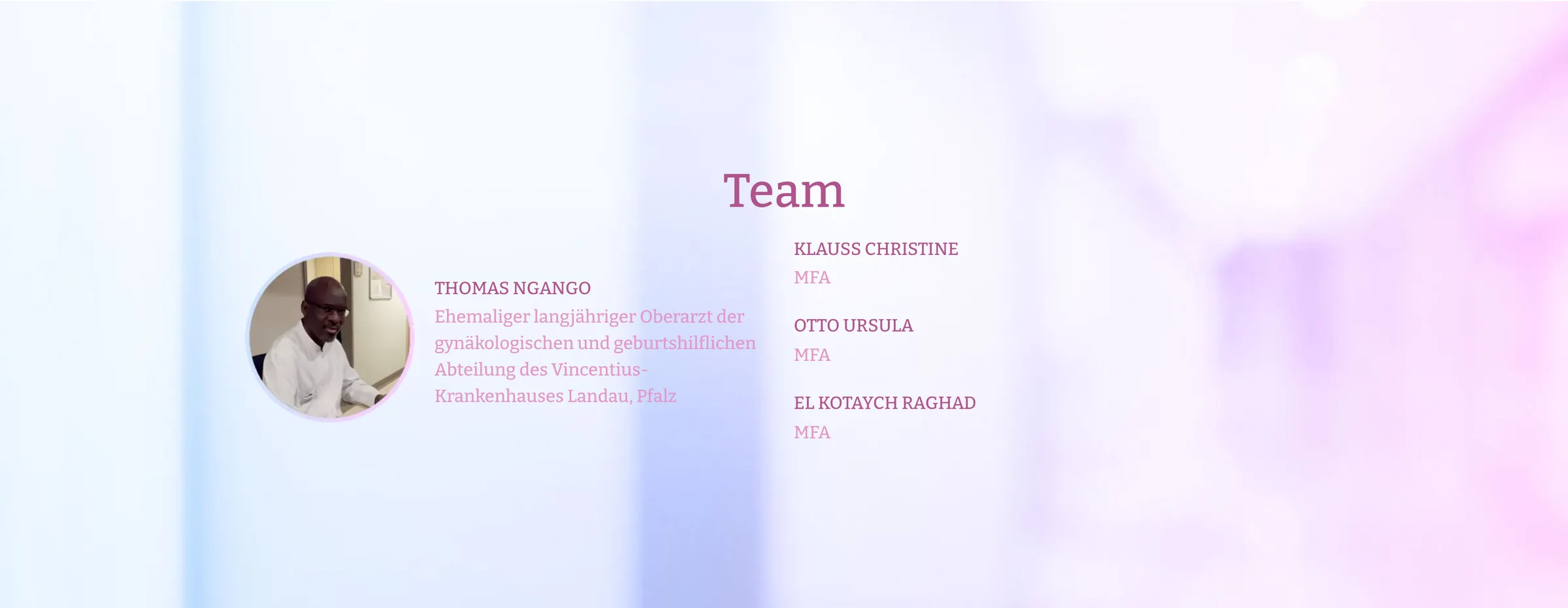 Frauenarzt Ngango website — section 3
