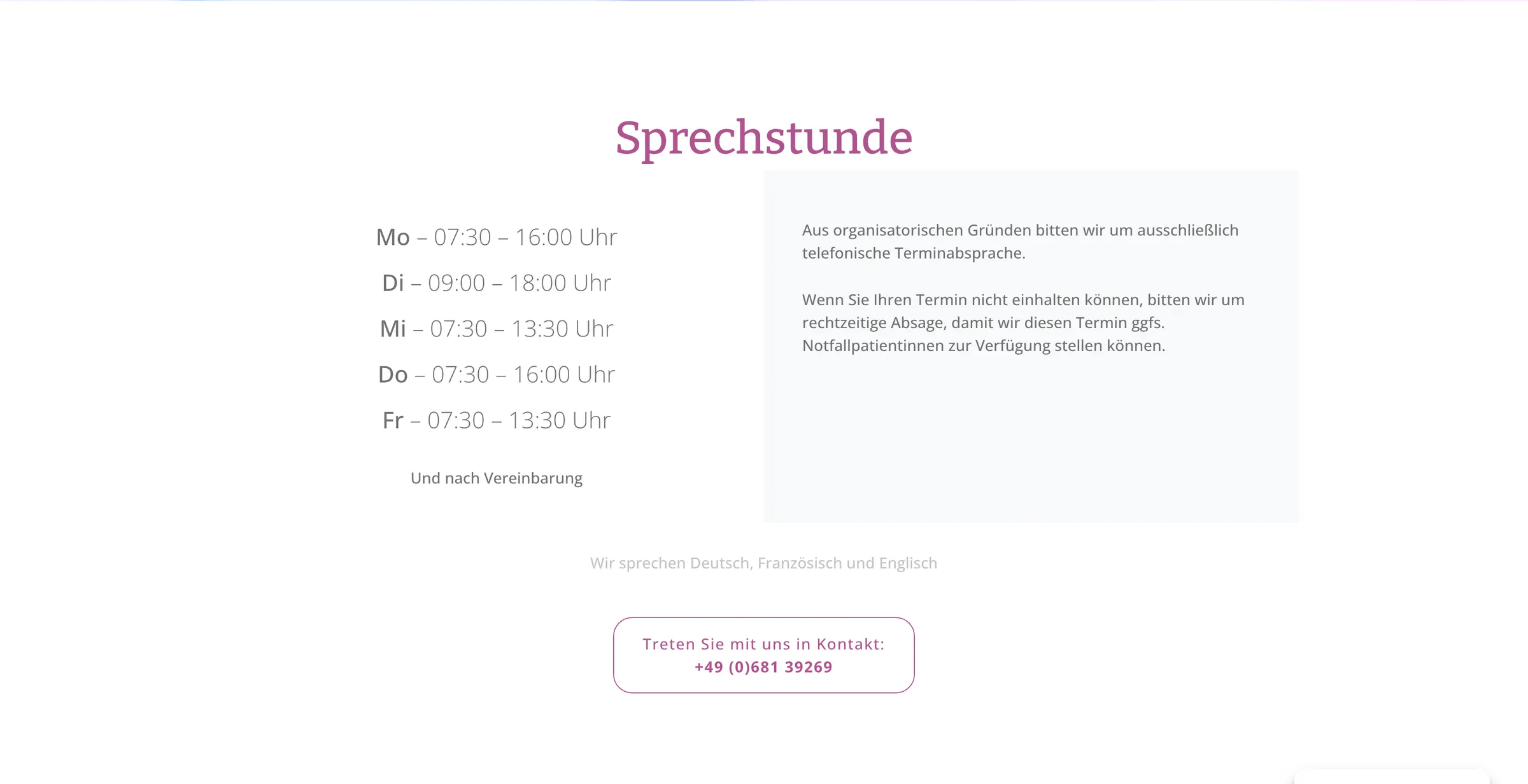 Frauenarzt Ngango website — section 4