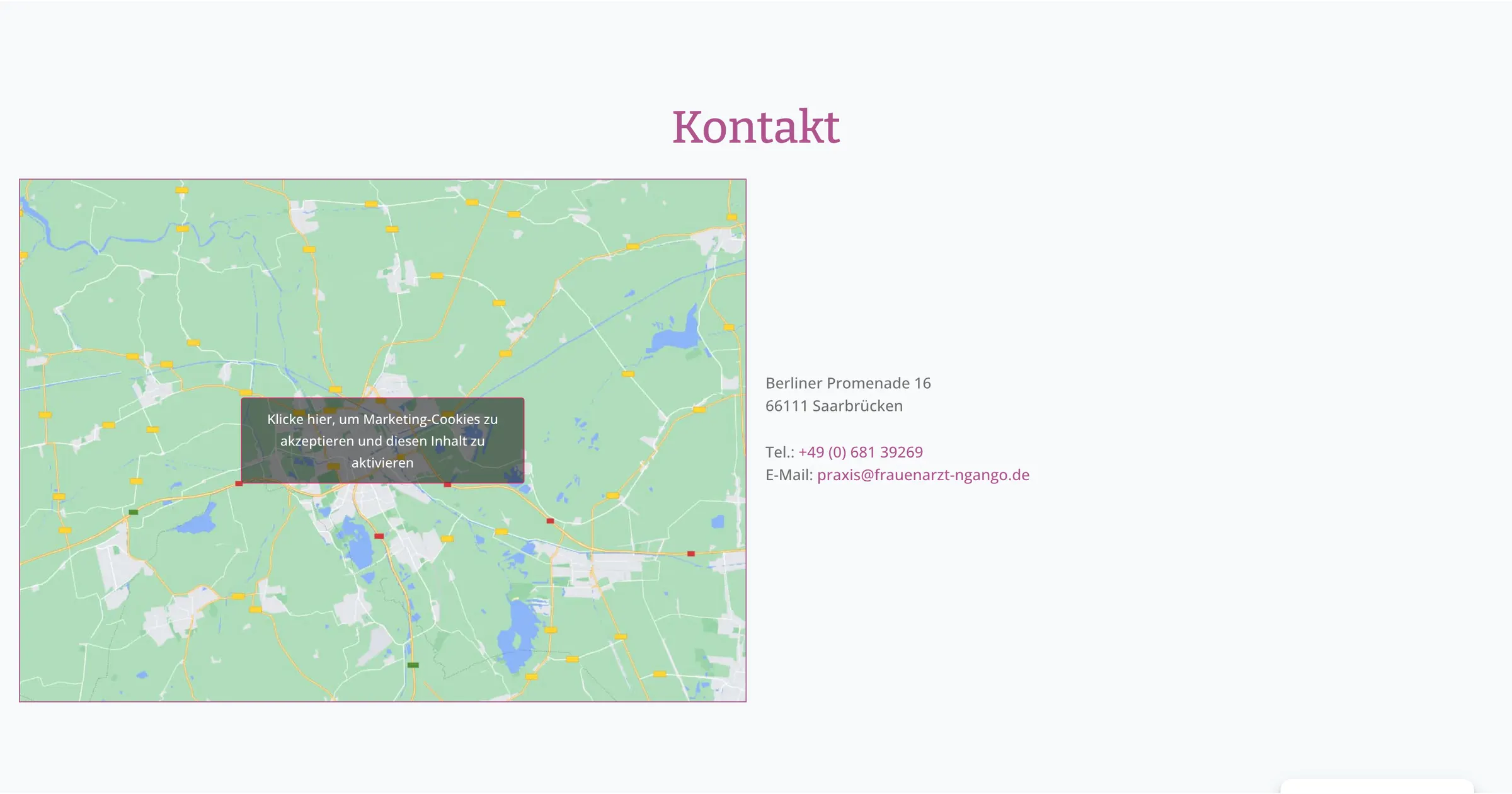Frauenarzt Ngango website — section 5