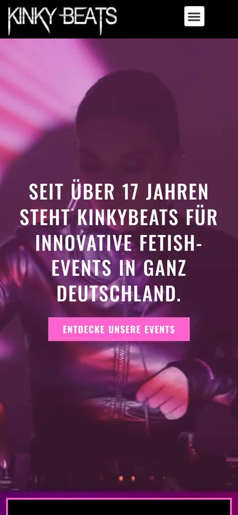 Bild vergrößern Website Kinky Beats — Handy