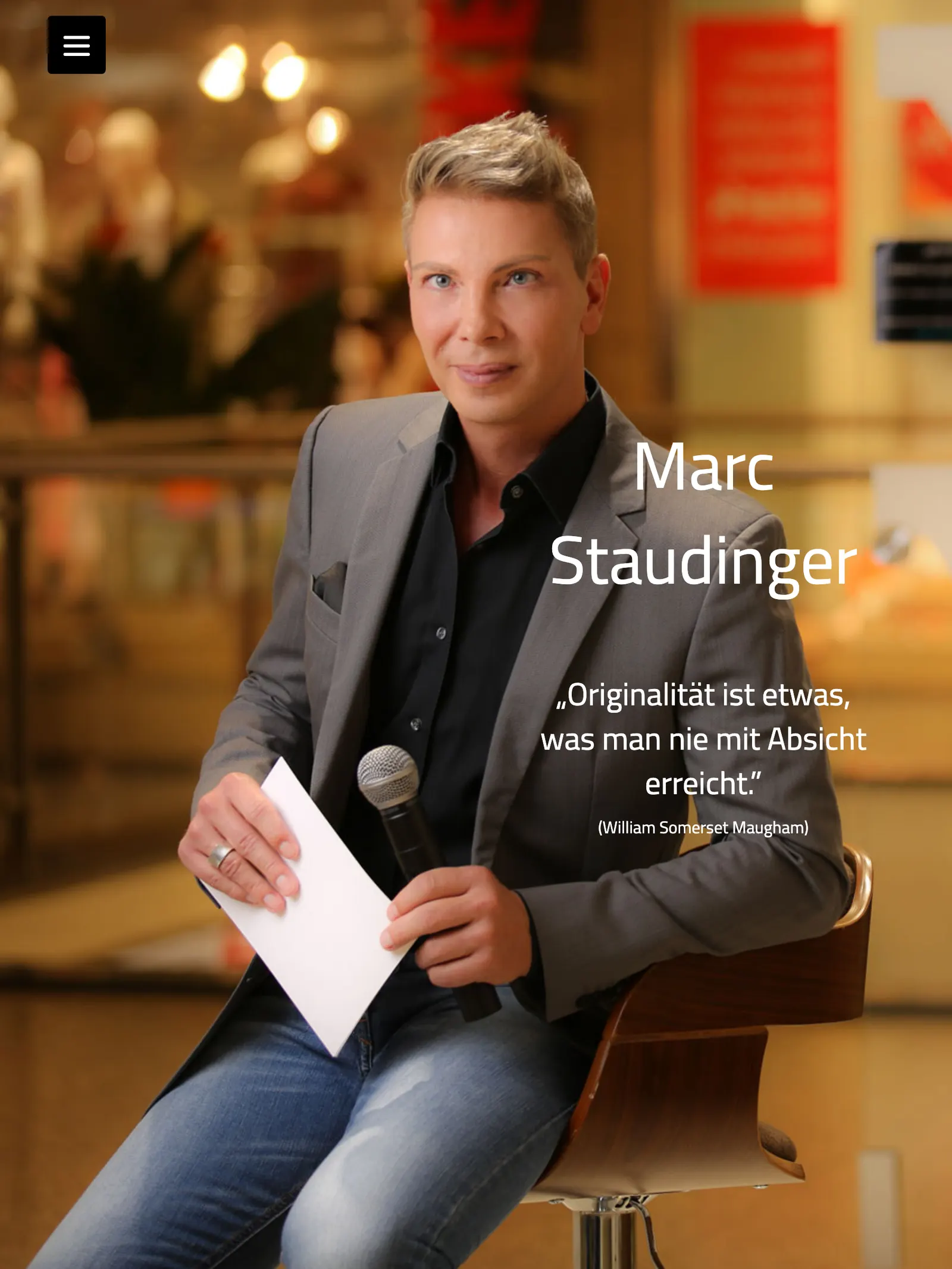 Bild vergrößern Website Marc Staudinger — Tablet