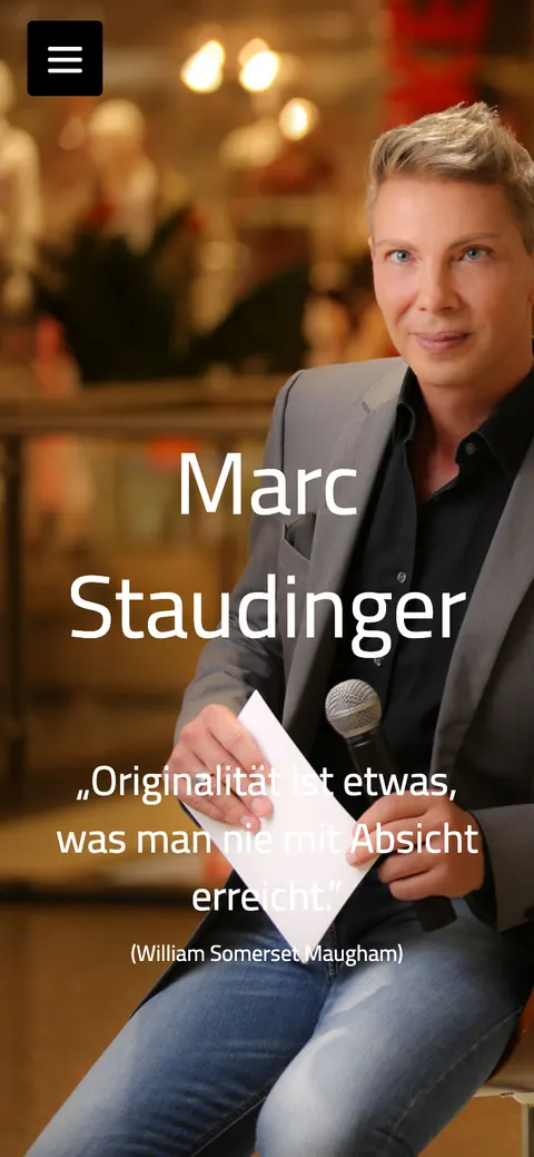 Bild vergrößern Website Marc Staudinger — Handy