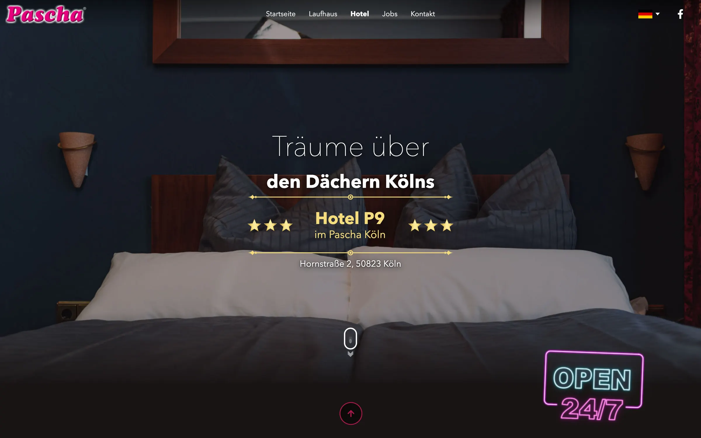 Website Pascha Köln — Unterseite 1