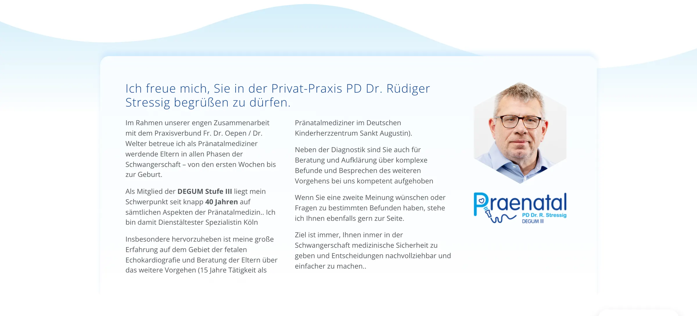 Pränatal Köln web sitesi — bölüm 2