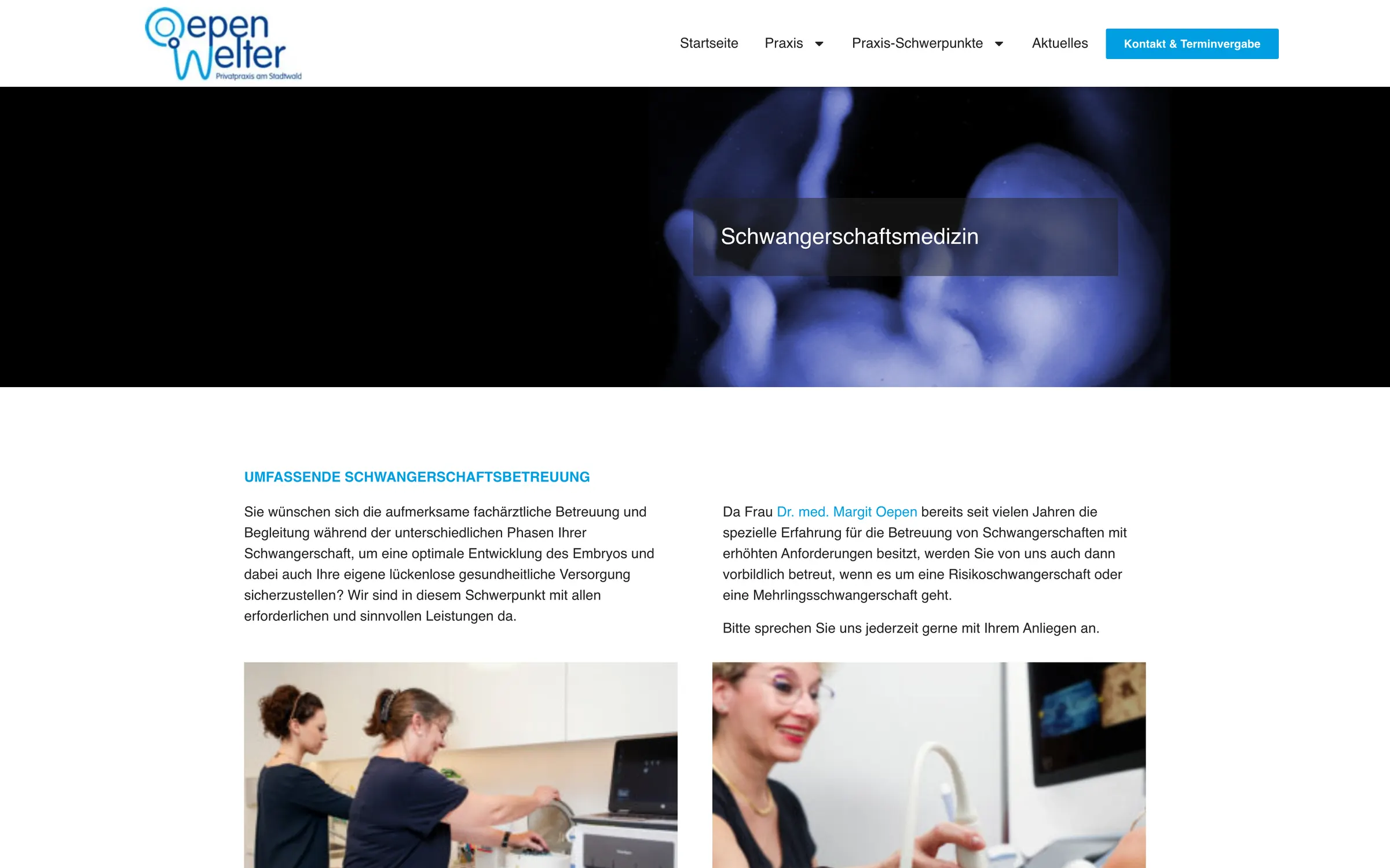 Praxis Oepen Welter web sitesi — alt sayfa 1
