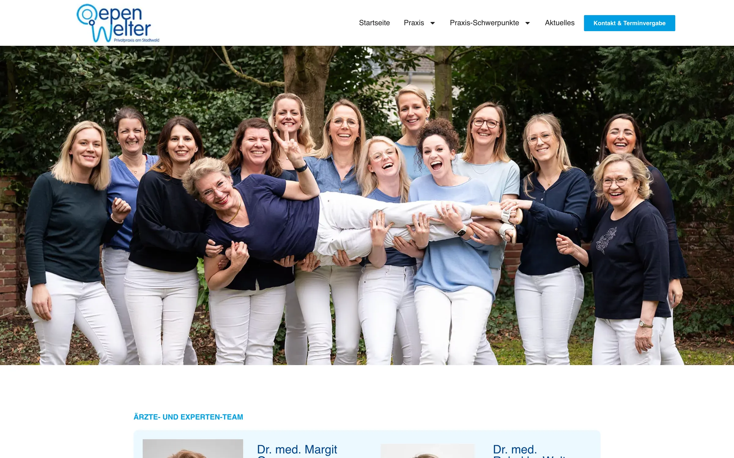 Praxis Oepen Welter web sitesi — alt sayfa 2