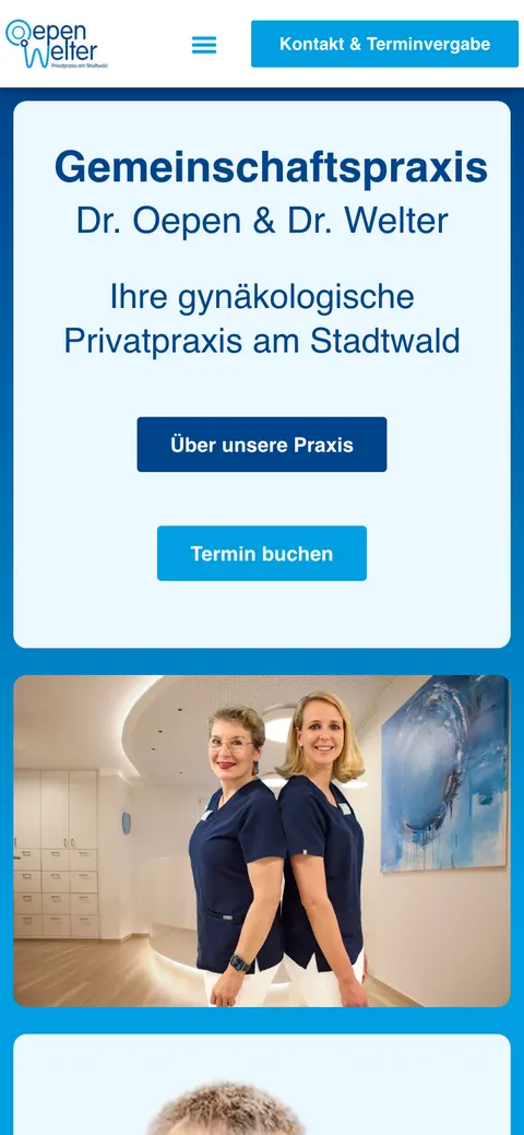 Praxis Oepen Welter web sitesi — Telefon