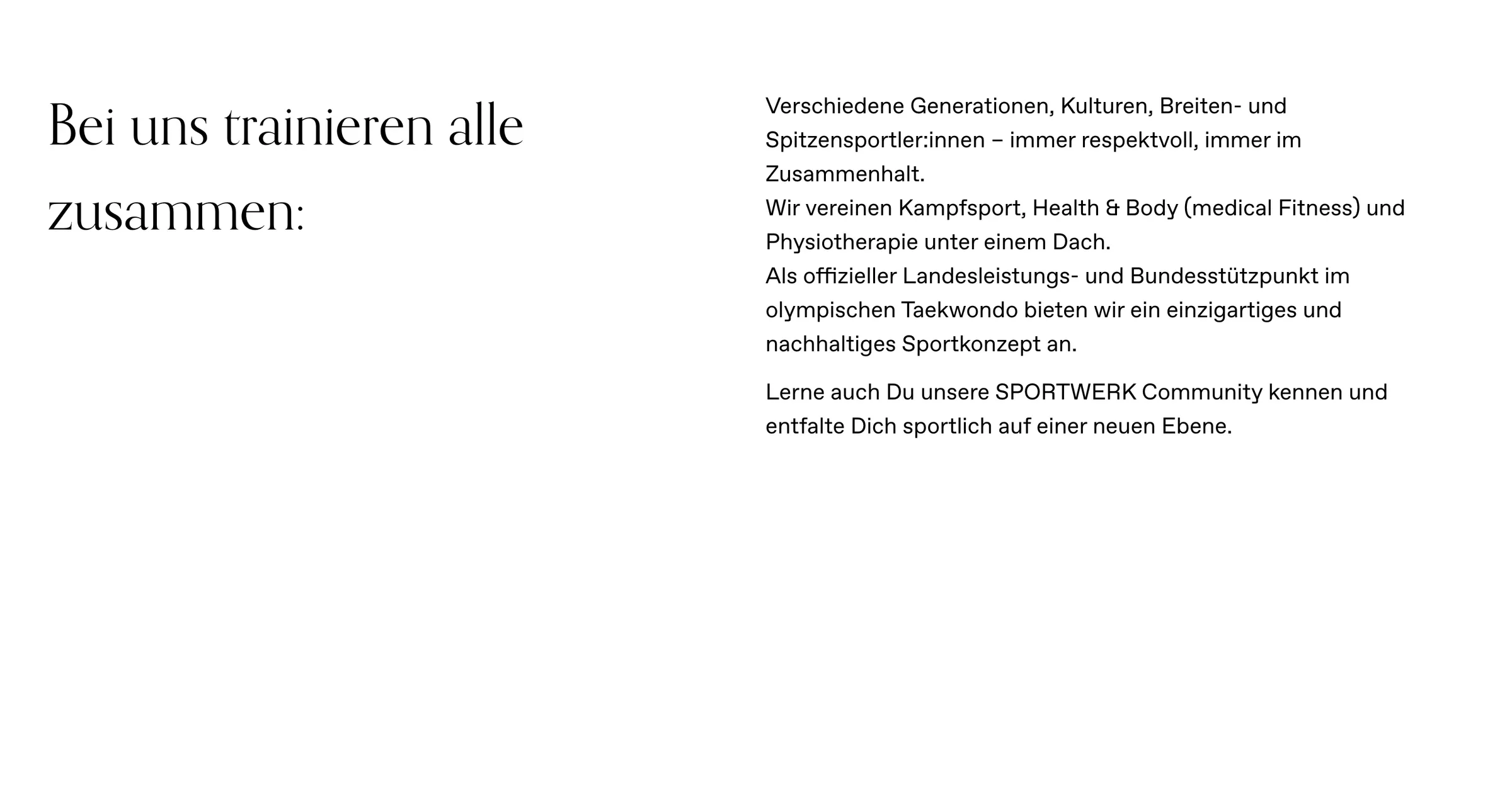 Website Sportwerk Düsseldorf — Abschnitt 8