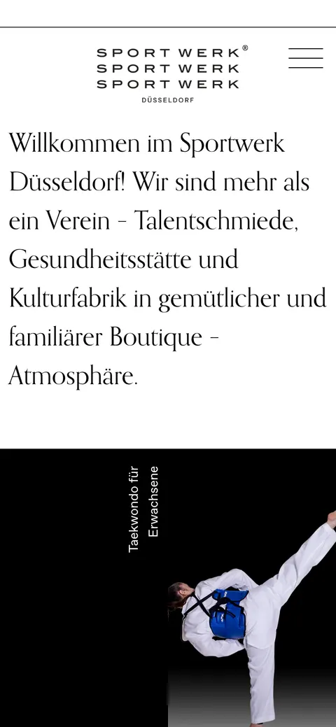Website Sportwerk Düsseldorf — Handy